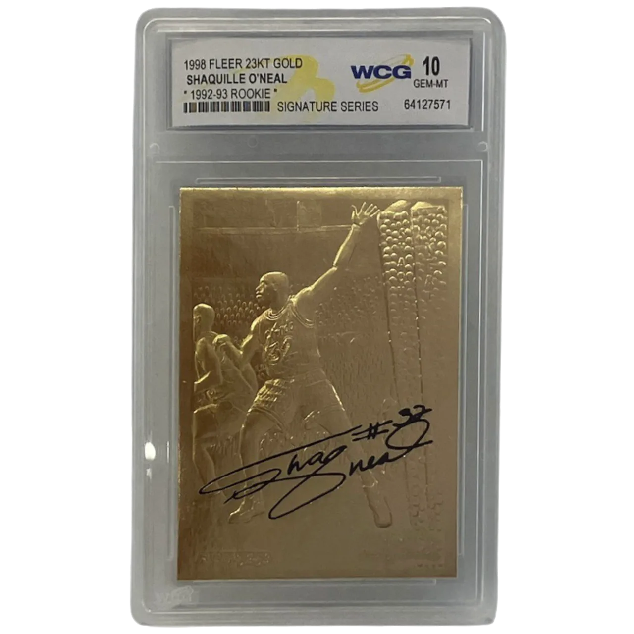 SHAQUILLE O'NEAL-SIGNATURE-23KT GOLD - image 1