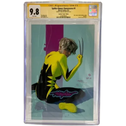 Spider-Gwen: Gwenverse #1 CGC Yellow Label 9.8 Variant & Signed by Mike Mayhew - Marvel