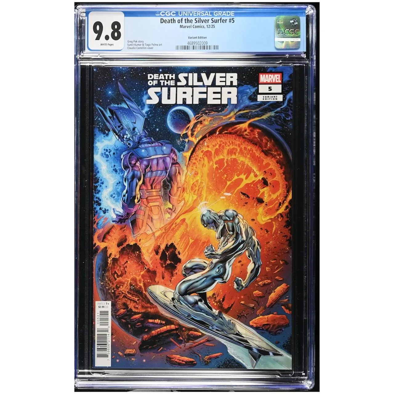 photo_5794317783670656503_y Death of the Silver Surfer #5 CGC Blue Label 9.8 -key issue Death of the Silver Surfer- variant castellini Marvel - image 1