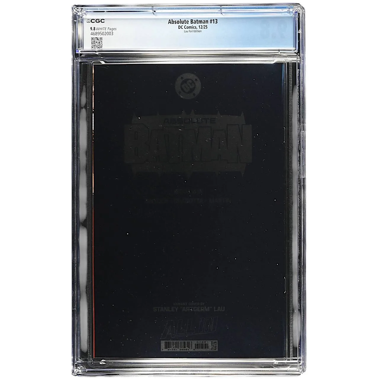 Absolute Batman #13 CGC BLUE LABEL 9.8-Stanley "Artgerm" Lau cover- Dc Comics - image 2