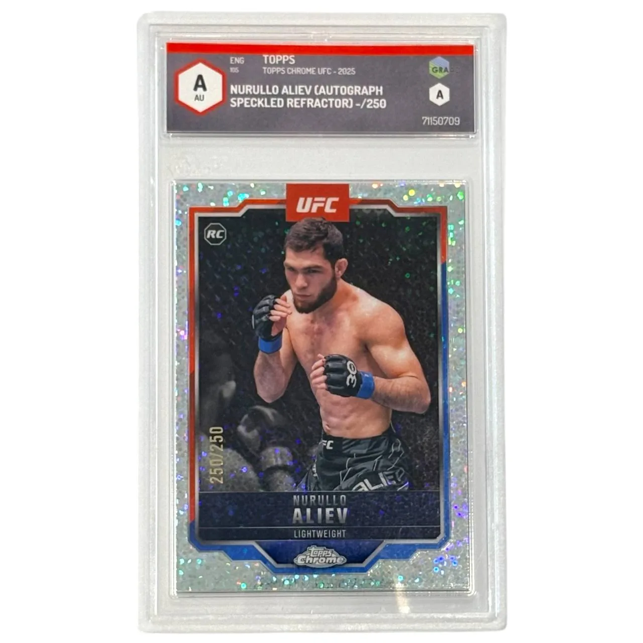 photo_6039746641759244010_y NURULLO ALIEV (AUTOGRAPH SPECKLED REFRACTOR) 250/250 TOPPS - image 1