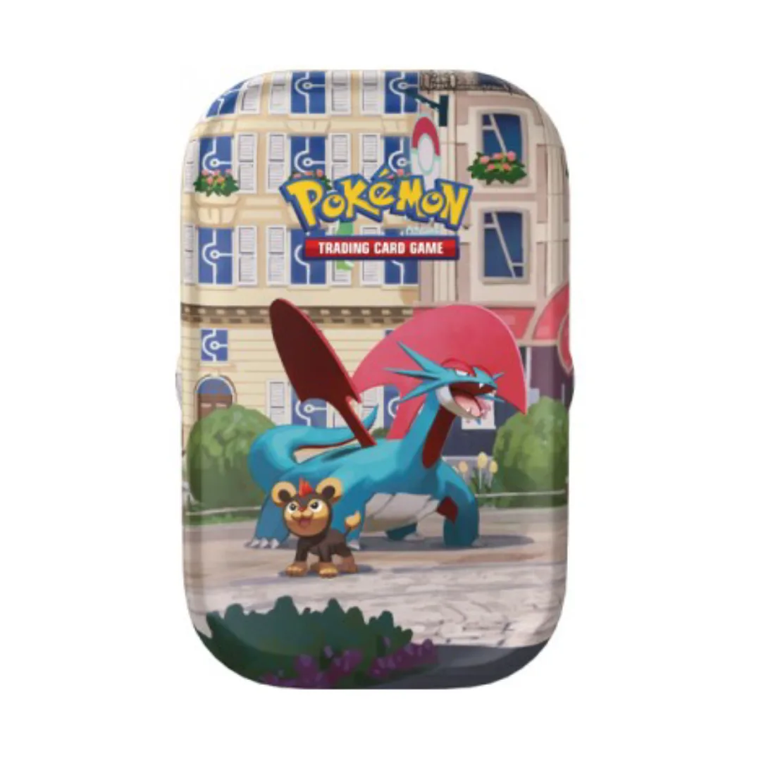 ready (4) Salamence and Litleo - Lumiose City Mini Tin (ITA) - image 1