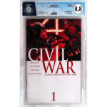 Civil War  #1 EGC Comics 8.8- Wraparound cover, Death of the new Warriors, speedfreek, coldheart & cobalt man- Marvel